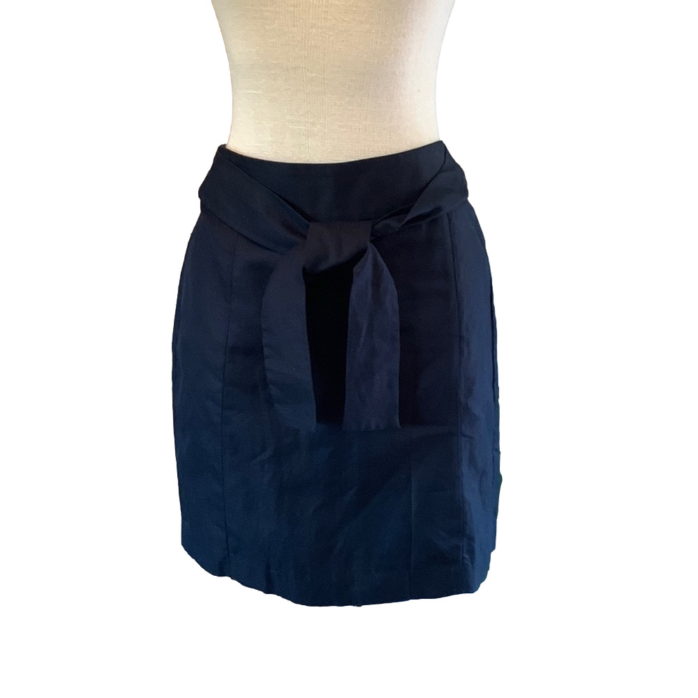 Banana Republic navy blue linen skirt sz 12P